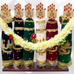 Multi Color Alam Panja Set with Stone Work for Your Home Azakhana or Imambargah