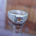 Hirzejawad Taweez Silver Ring Featuring Star for Blessings and Protection